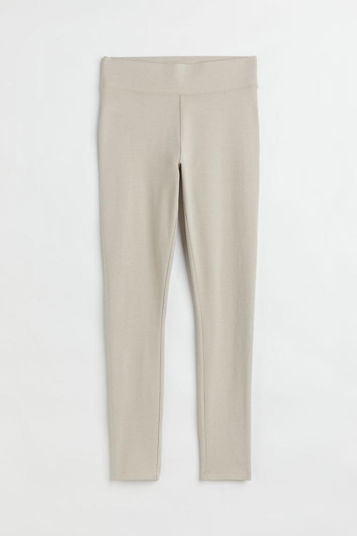 H & M - Cotton Leggings - Brown