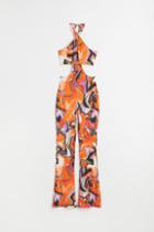 H & M - Cut-out Jumpsuit - Orange