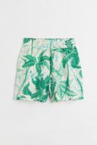H & M - Linen-blend Pull-on Shorts - White