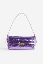 H & M - Sequined Shoulder Bag - Purple