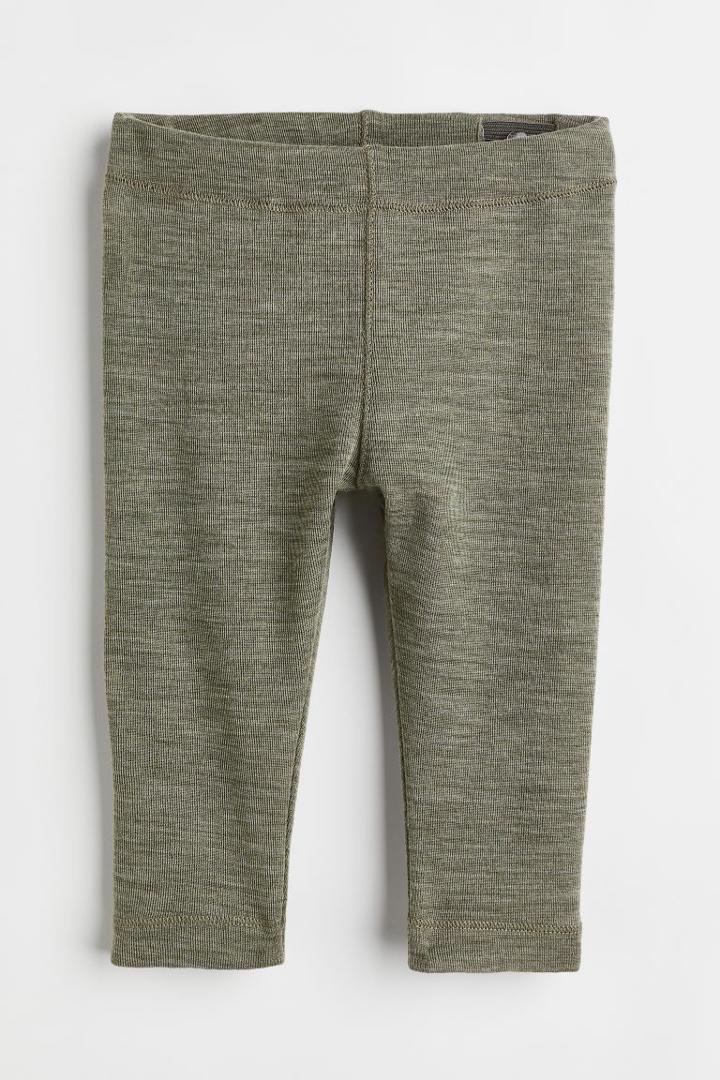 H & M - Wool Leggings - Green