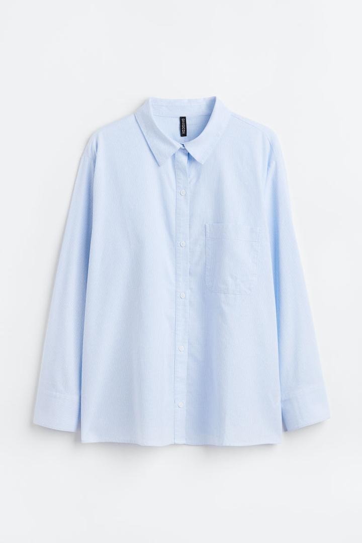 H & M - H & M+ Oxford Overshirt - Blue