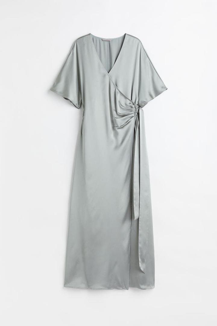 H & M - Satin Bridesmaid Dress - Turquoise