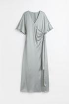 H & M - Satin Bridesmaid Dress - Turquoise