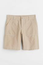 H & M - Low Waist Cargo Shorts - Beige