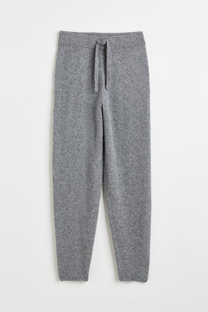 H & M - Fine-knit Joggers - Gray