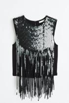 H & M - Sequined Top - Gray
