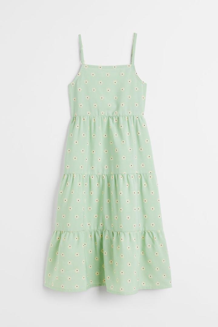 H & M - Tiered Dress - Green