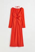 H & M - Halterneck Bodycon Dress - Orange