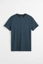 H & M - Muscle Fit Sports Shirt - Blue