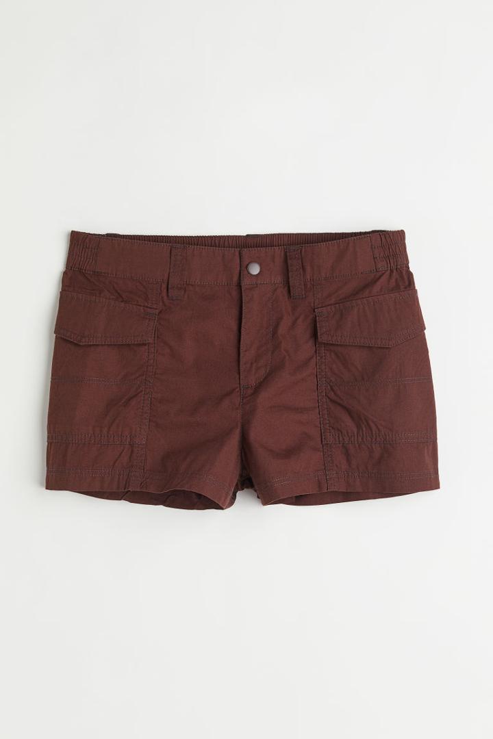 H & M - Short Cargo Shorts - Brown