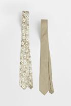 H & M - 2-pack Satin Ties - Green
