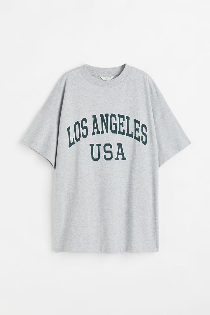 H & M - Oversized T-shirt - Gray