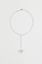 H & M - Short Rhinestone Necklace - Silver
