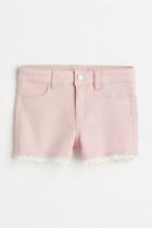 H & M - Cotton Twill Shorts - Pink