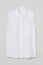 H & M - Sleeveless Shirt - White