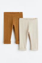 H & M - 2-pack Leggings - Yellow