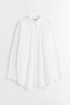 H & M - Oversized Cotton Shirt - White