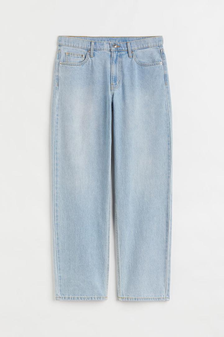 H & M - 90s Baggy Low Jeans - Blue