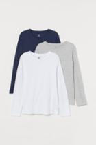 H & M - 3-pack Jersey Shirts - Blue