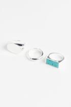 H & M - 3-pack Rings - Turquoise