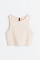 H & M - Short Cotton Tank Top - Orange