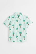 H & M - Cotton Shirt - Turquoise