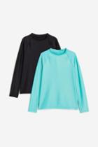 H & M - 2-pack Swim Shirts Upf 50 - Turquoise