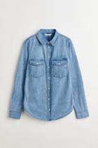 H & M - Slim Fit Denim Shirt - Blue