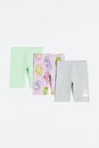 H & M - 3-pack Printed Bike Shorts - Green