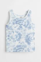 H & M - Cotton Jersey Tank Top - Blue