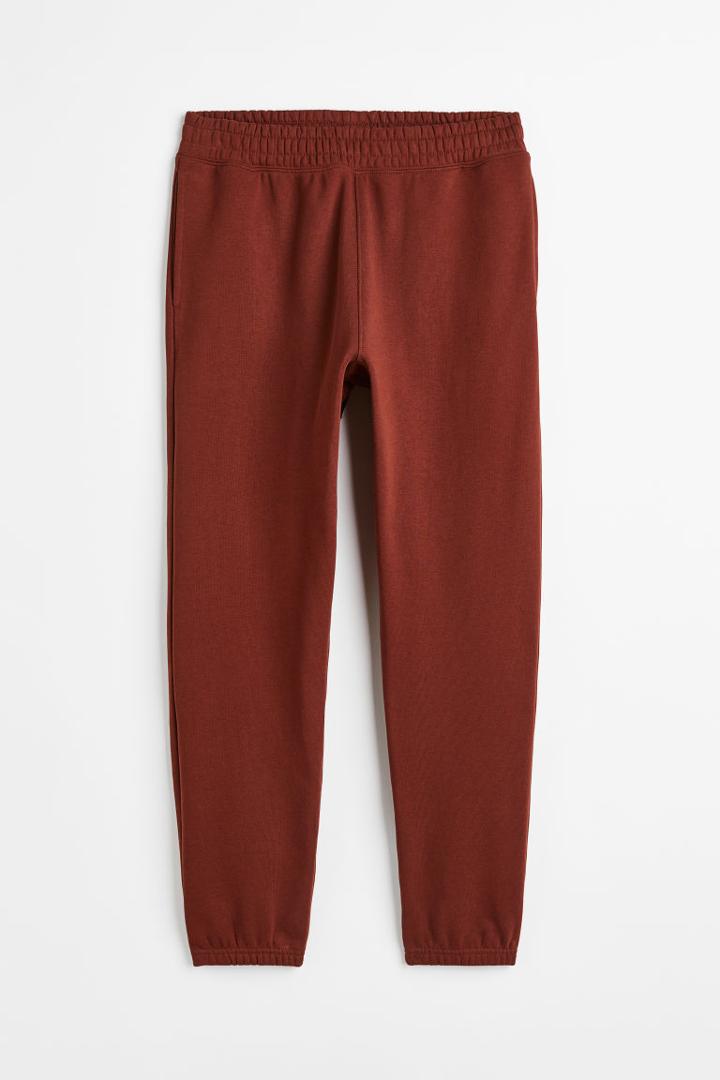 H & M - Relaxed Fit Cotton Joggers - Orange