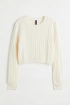 H & M - Cable-knit Sweater - White