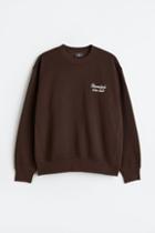 H & M - Oversized Fit Sweatshirt - Brown