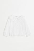 H & M - Ruffle-collar Blouse - White
