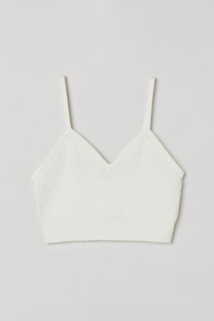 H & M - Rib-knit Top - White