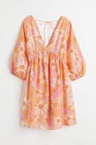 H & M - V-neck Dress - Yellow