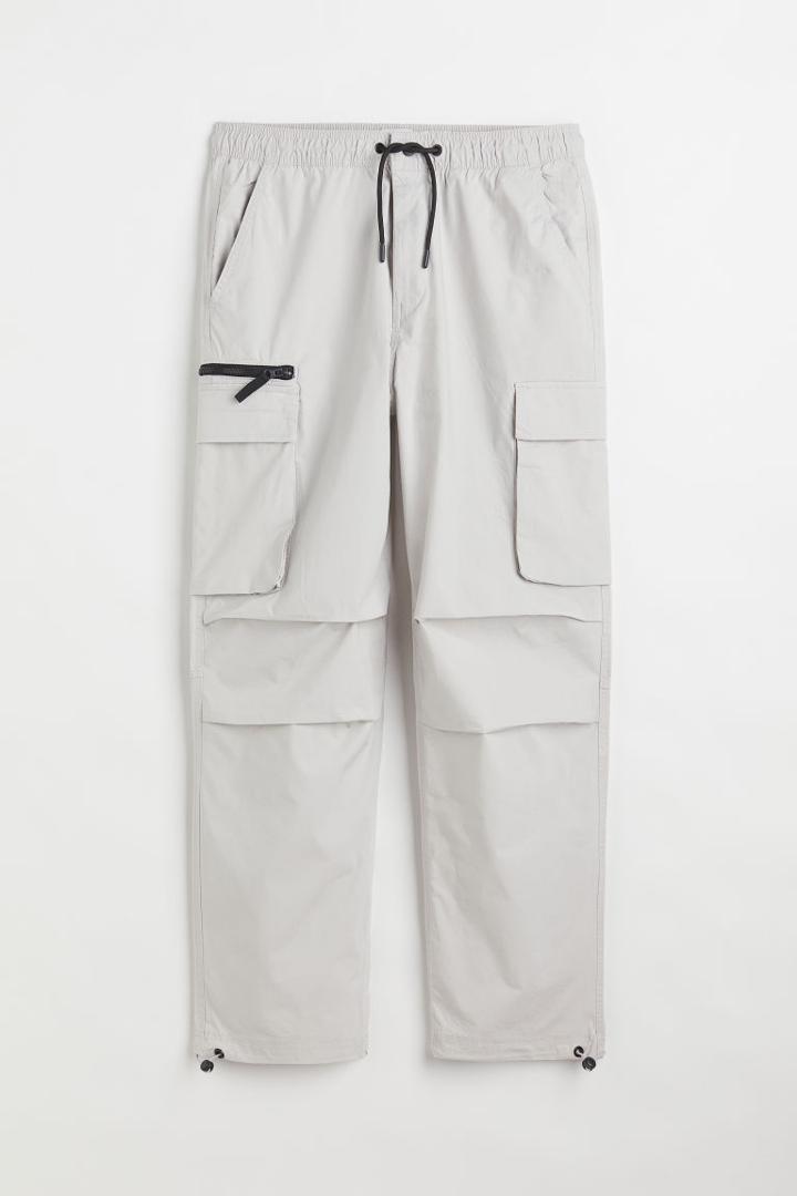 H & M - Relaxed Fit Cargo Pants - Gray