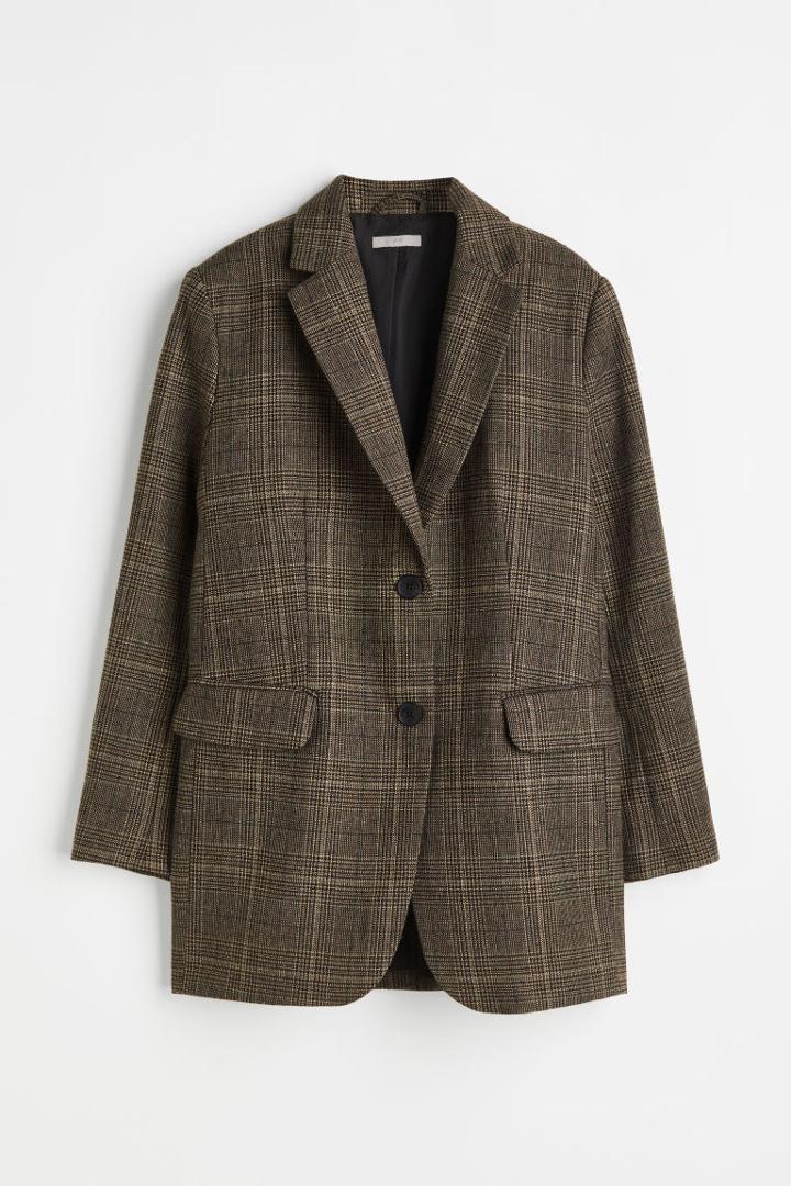 H & M - Oversized Wool-blend Jacket - Brown