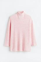 H & M - H & M+ Turtleneck Sweater - Pink