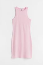 H & M - Cotton Bodycon Dress - Pink