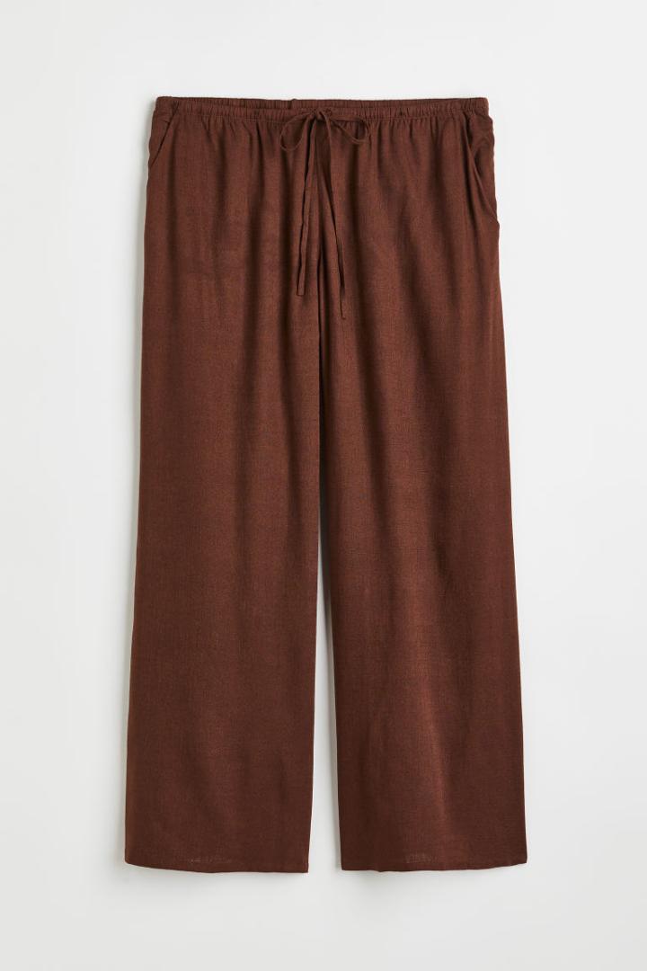 H & M - H & M+ Wide-leg Pants - Brown