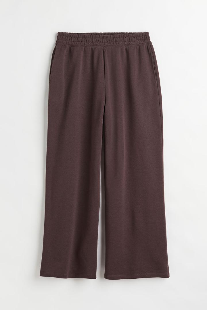 H & M - H & M+ Wide-leg Sweatpants - Brown