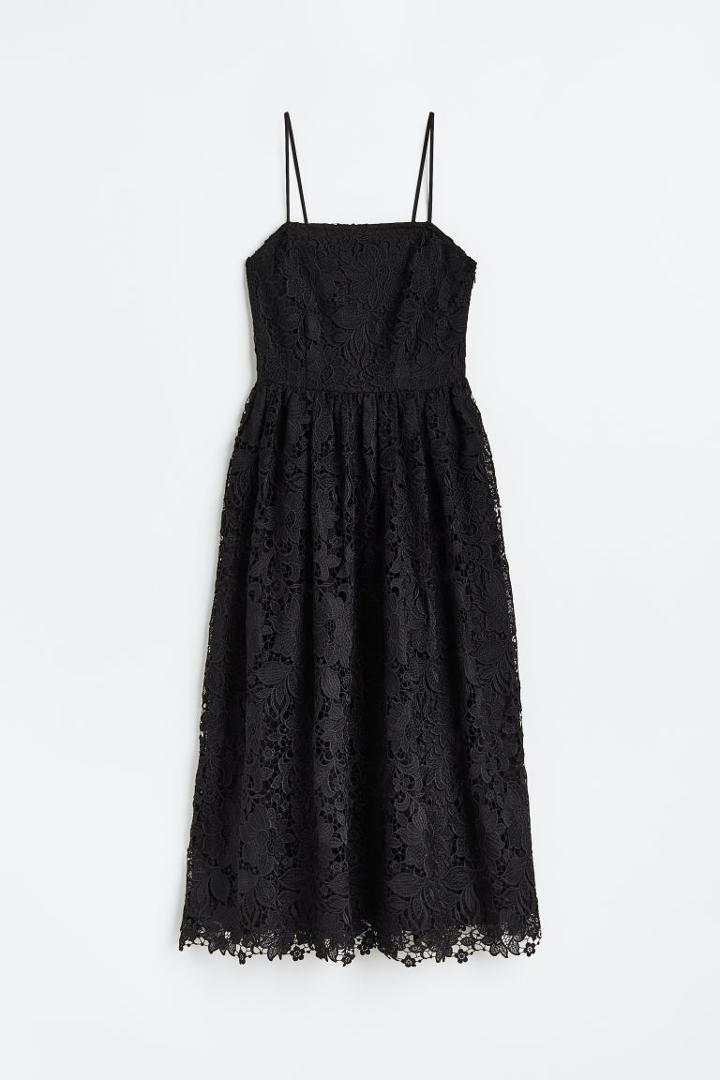 H & M - Lace Bandeau Dress - Black