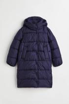 H & M - Hooded Puffer Coat - Blue