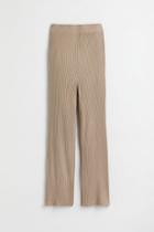 H & M - Mama Rib-knit Pants - Green
