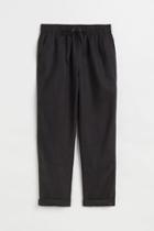 H & M - Linen Joggers - Black