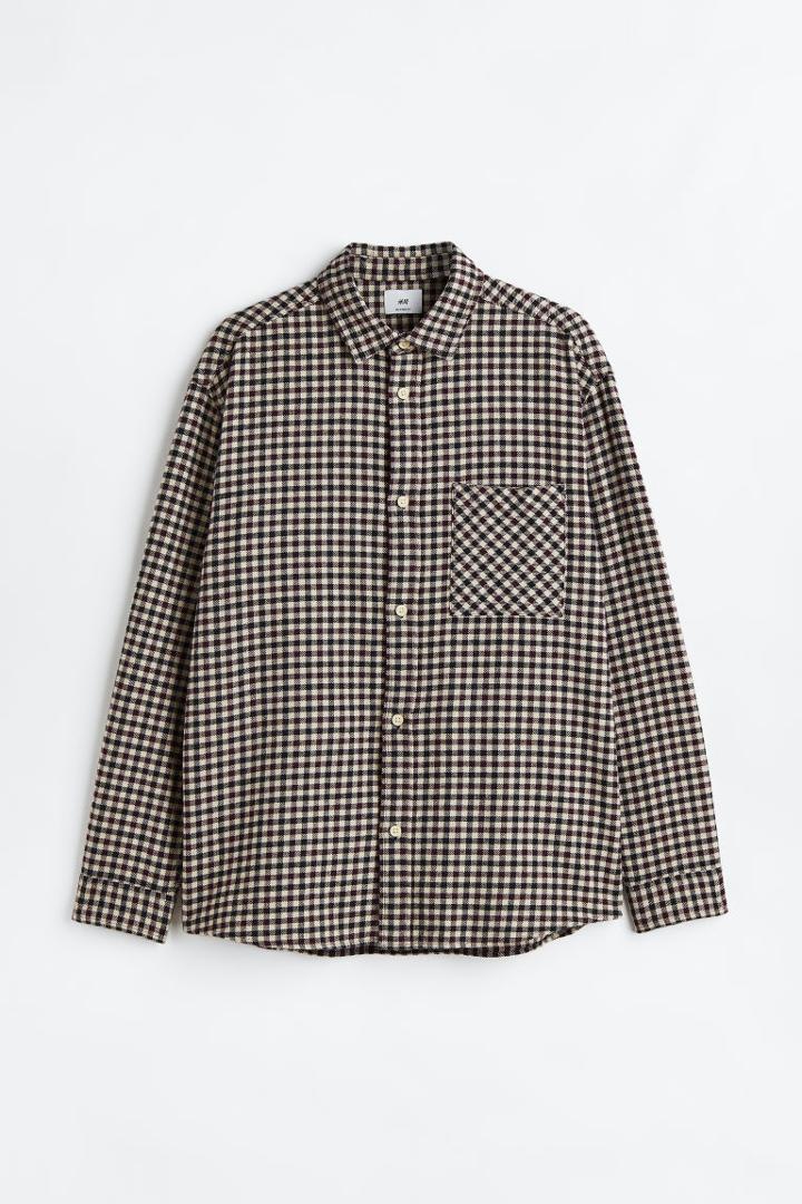 H & M - Cotton Twill Shirt - Red