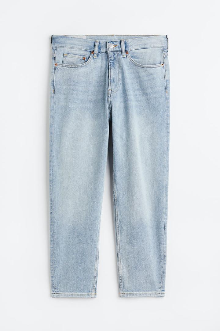 H & M - Regular Crop Jeans - Blue