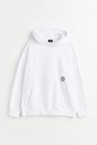 H & M - Oversized Fit Hoodie - White